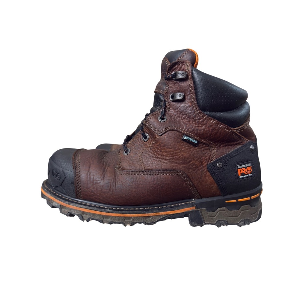 Timberland PRO Boondock 6 " Mens 12M Waterproof Composite Toe Work Boots Brown